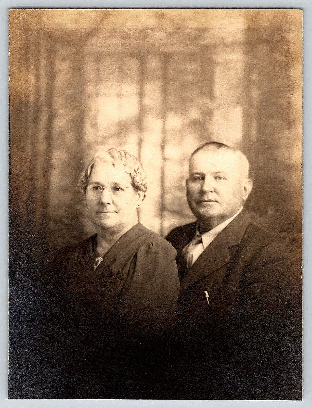 Nebraska, Woman And Man Married Couple, Original Antique Vintage Real Photograph