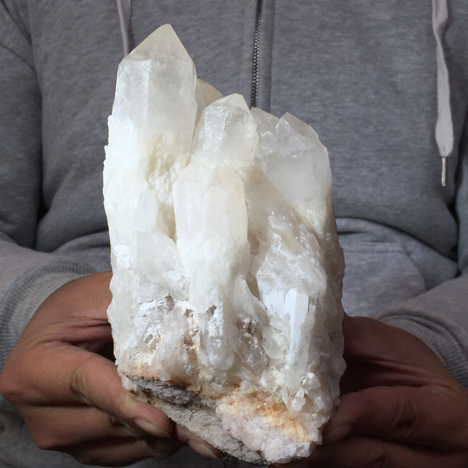 2.6lb Large White Quartz Crystal Cluster Rough Healing Specimen