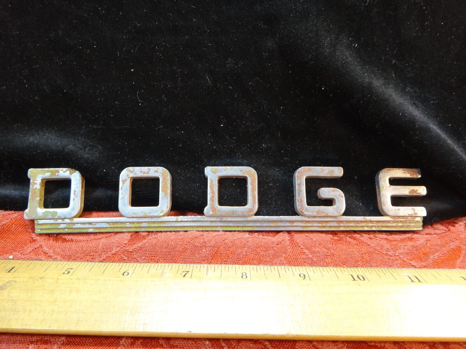 Vintage 1948-1951 Dodge Truck Emblem Chrome Badge 8 1/4\