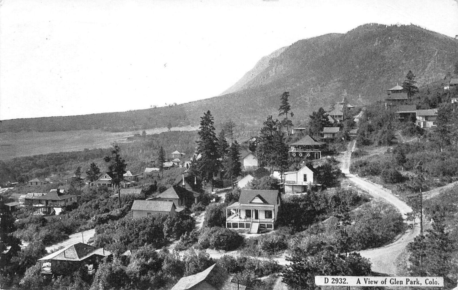 An Aerial View of Glen Park Colorado c1910 Postcard