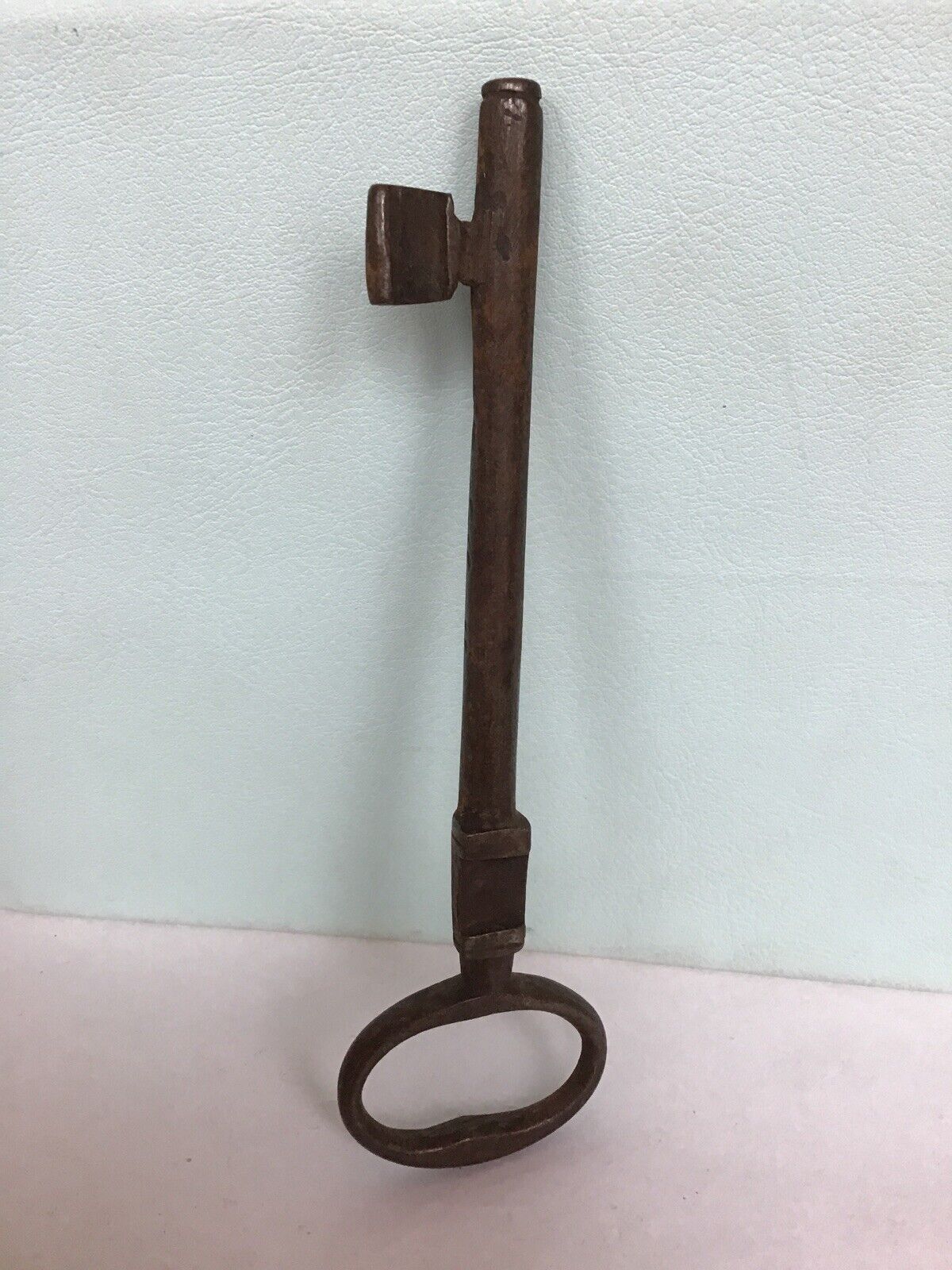 Large Antique circa 1800’s Iron Skeleton Key 1.75” X 5.3/8” Long