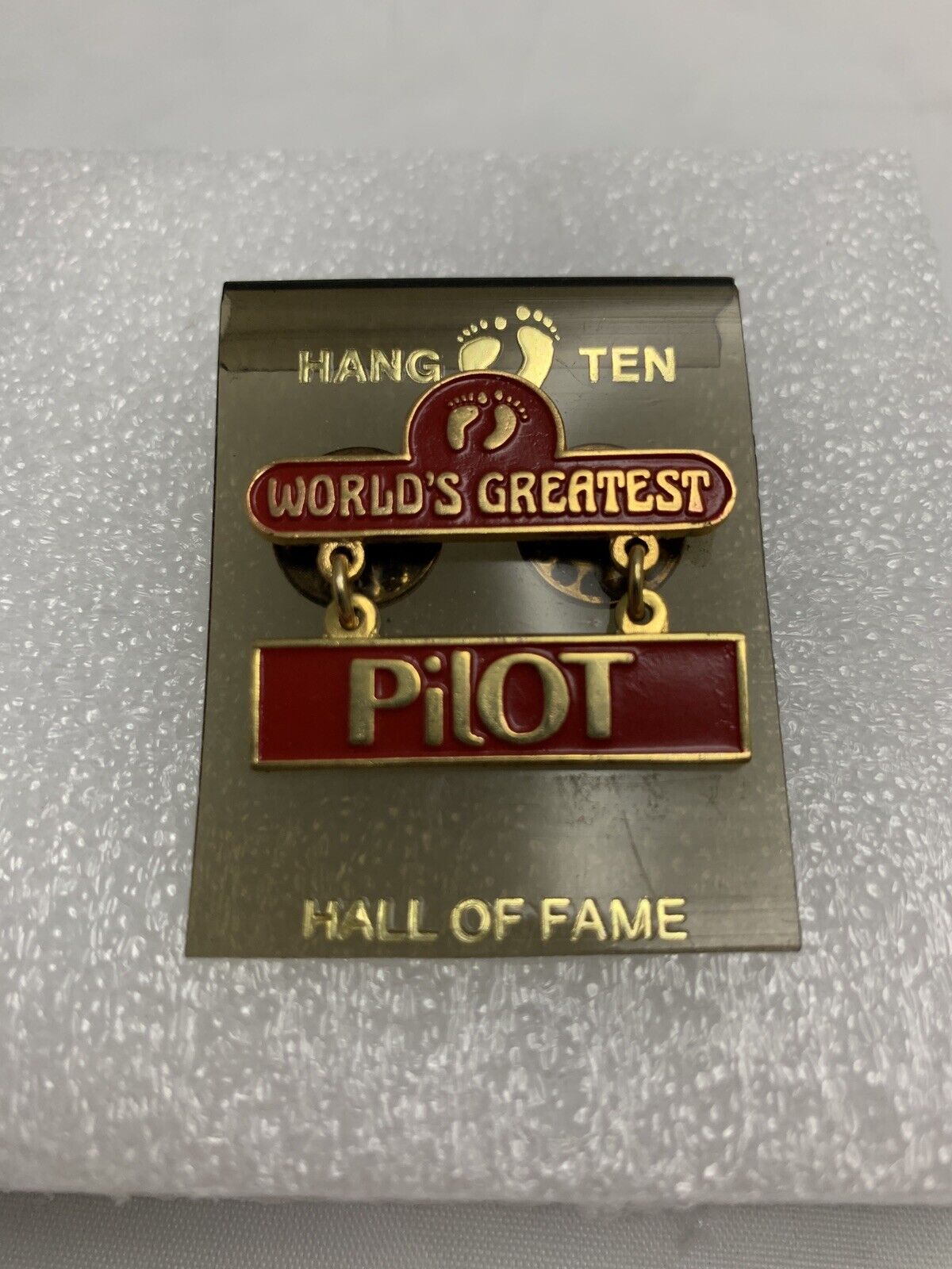 RARE NEW Vintage WORLDS GREATEST PILOT PIN-HANG TEN JEWELRY CO Very Nice