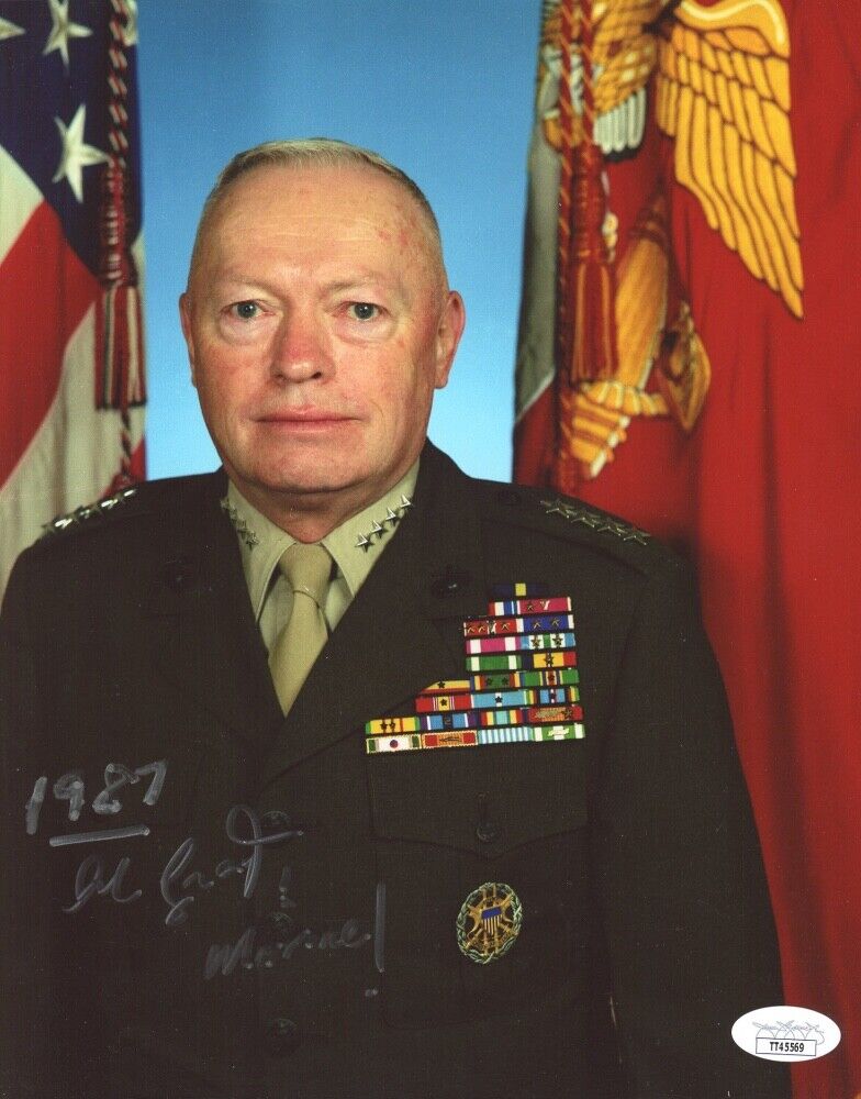 Alfred Gray Jr Four Star General Marines Signed Autographed 8x10 Photo JSA E
