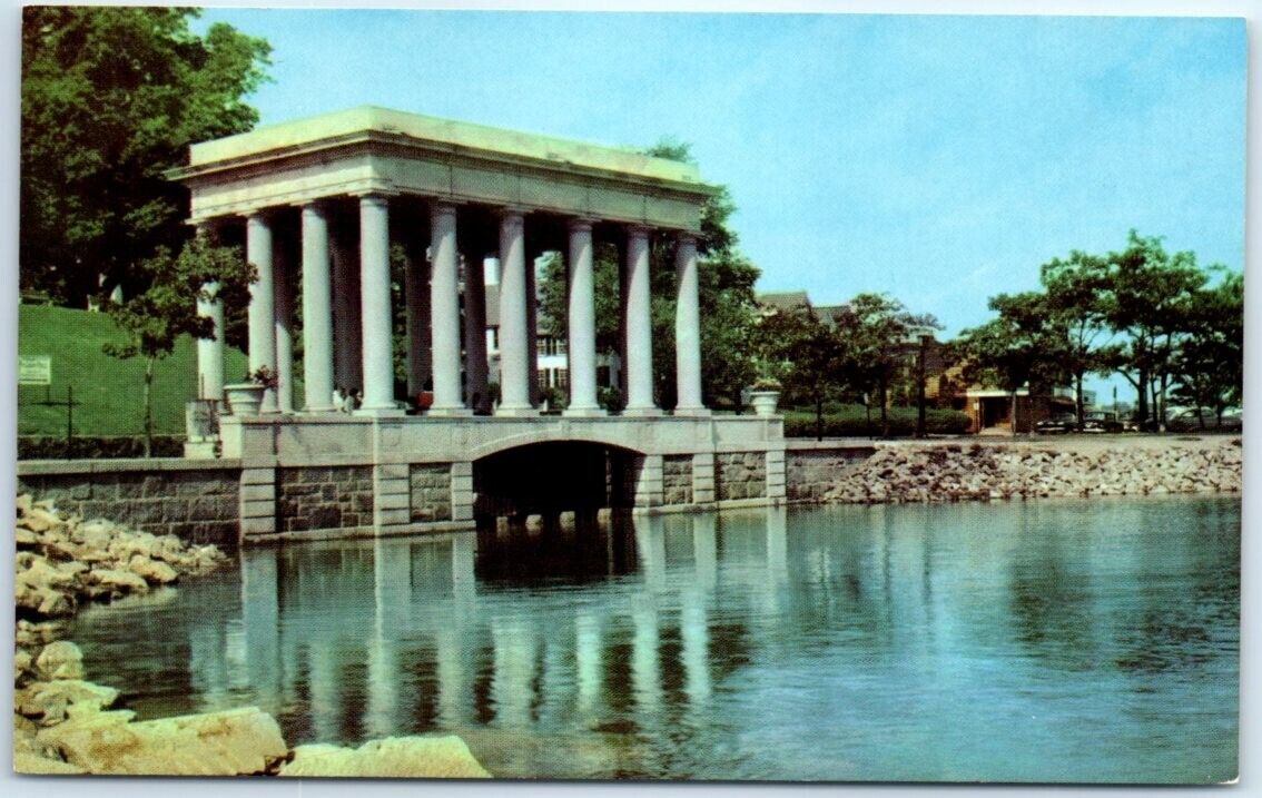 Postcard Plymouth Rock and Portico Plymouth Massachusetts USA North America