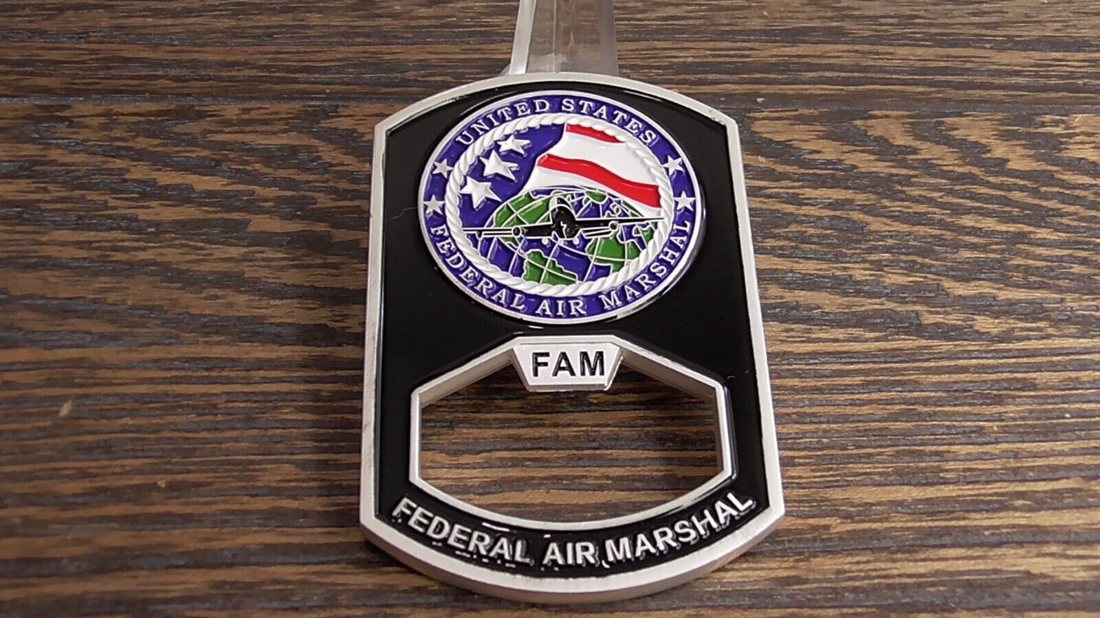 Federal Air Marshal Service  FAM FAMS Challenge Coin / Bottle Opener  #73W