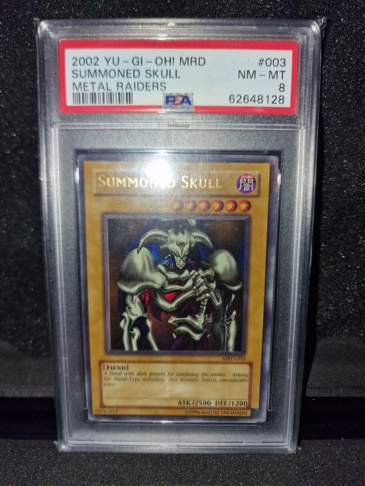 Summoned Skull 2002 Yu-Gi-Oh Metal Raiders Unlimited MRD-003 PSA 8