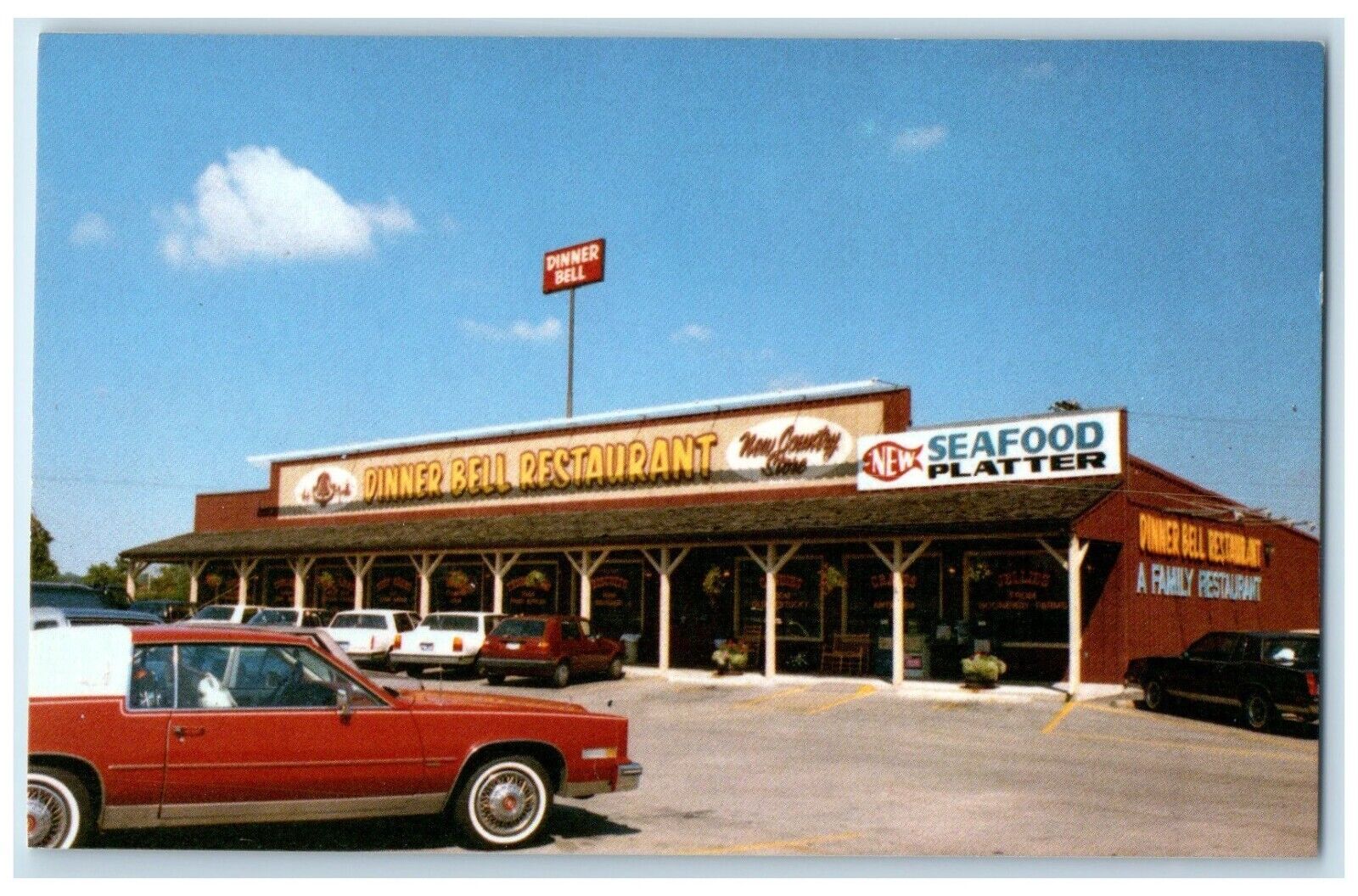 c1960 Dinner Bell Restaurant Seafood Exterior Berea Kentucky KY Vintage Postcard