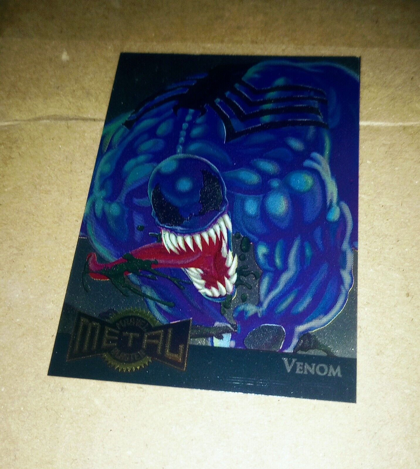 Mint Condition Venom Metal Trading Card  Not Been Out Of Plastic Since Purchased