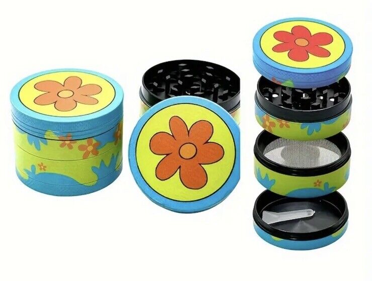 Scooby Doo Flower Inspired Green Herb Spice Tabacco Grinder Mystery Machine