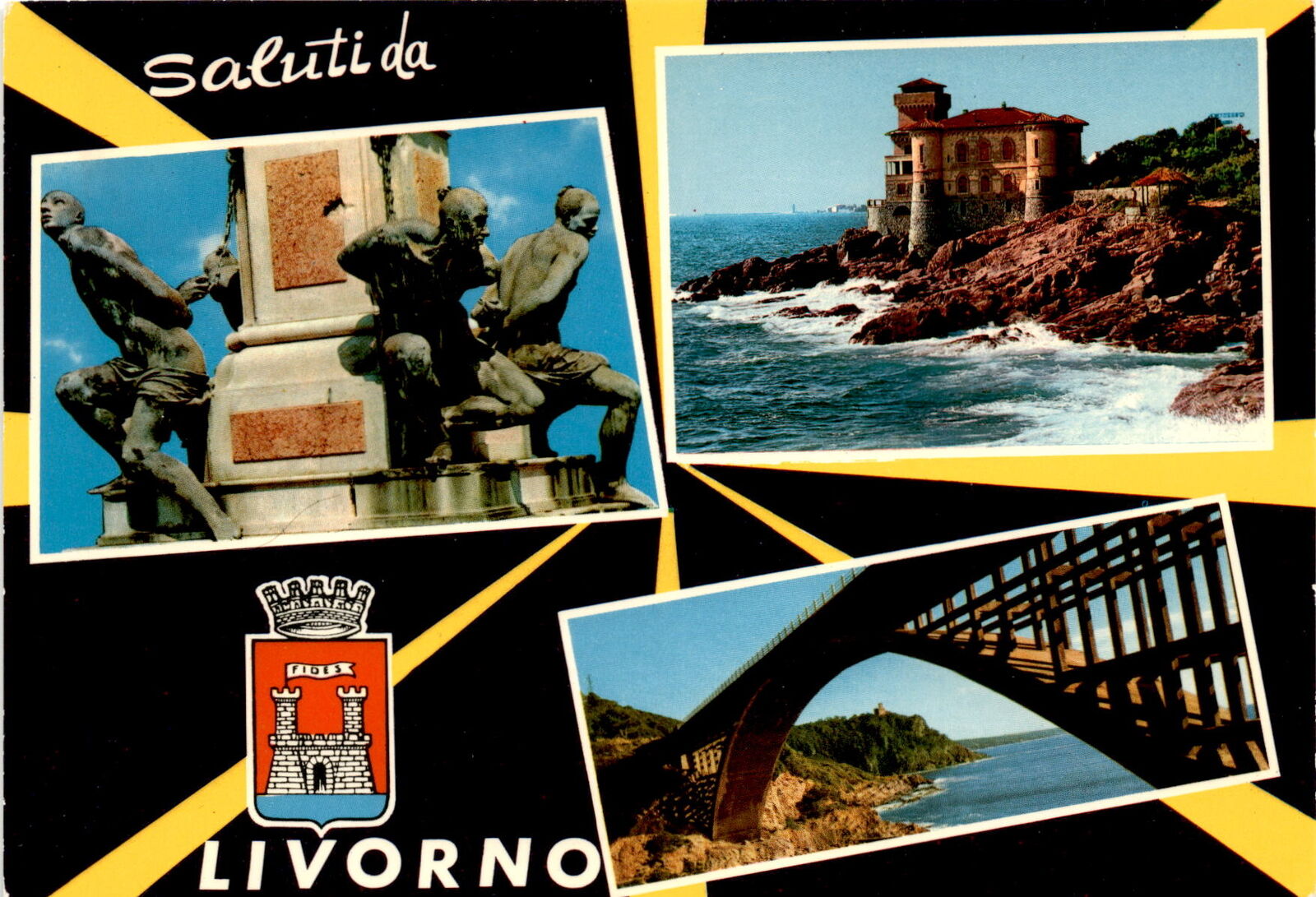 Livorno, Italy, Tuscany, M. Tognoli Editore, canals,  Postcard