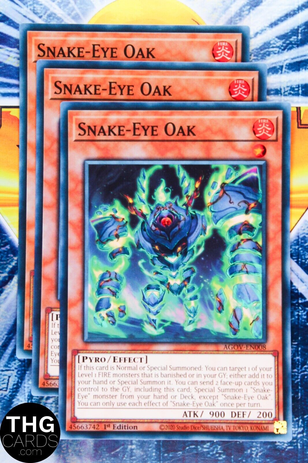 Snake-Eye Oak AGOV-EN008 1st Edition Super Rare Yugioh Card Playset