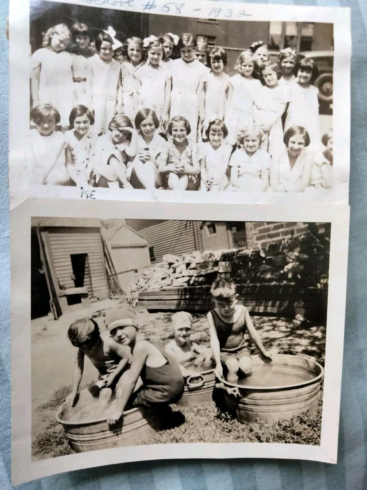 VINTAGE PHOTOGRAPH - 1930\'S  LITTLE GIRLS/CHILDREN SCHOOL & PLAY PHOTO