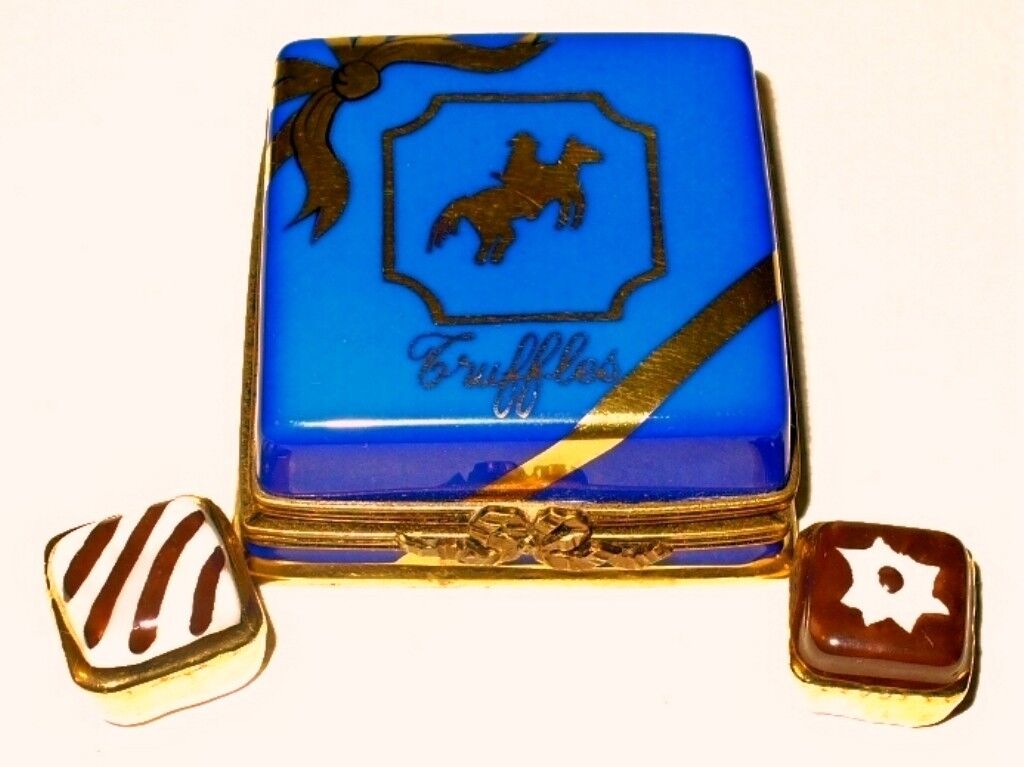 LIMOGES GIFT BOX & CHOCOLATE CANDY ~ REMOVABLE TRUFFLES ~ ANNIVERSARY ~ BIRTHDAY