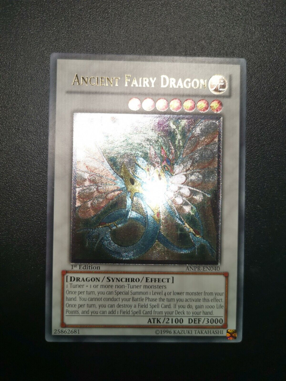 Yu-Gi-Oh Ancient Fairy Dragon - ANPR-EN040 - Ultimate Rare - 1st Edition - NM