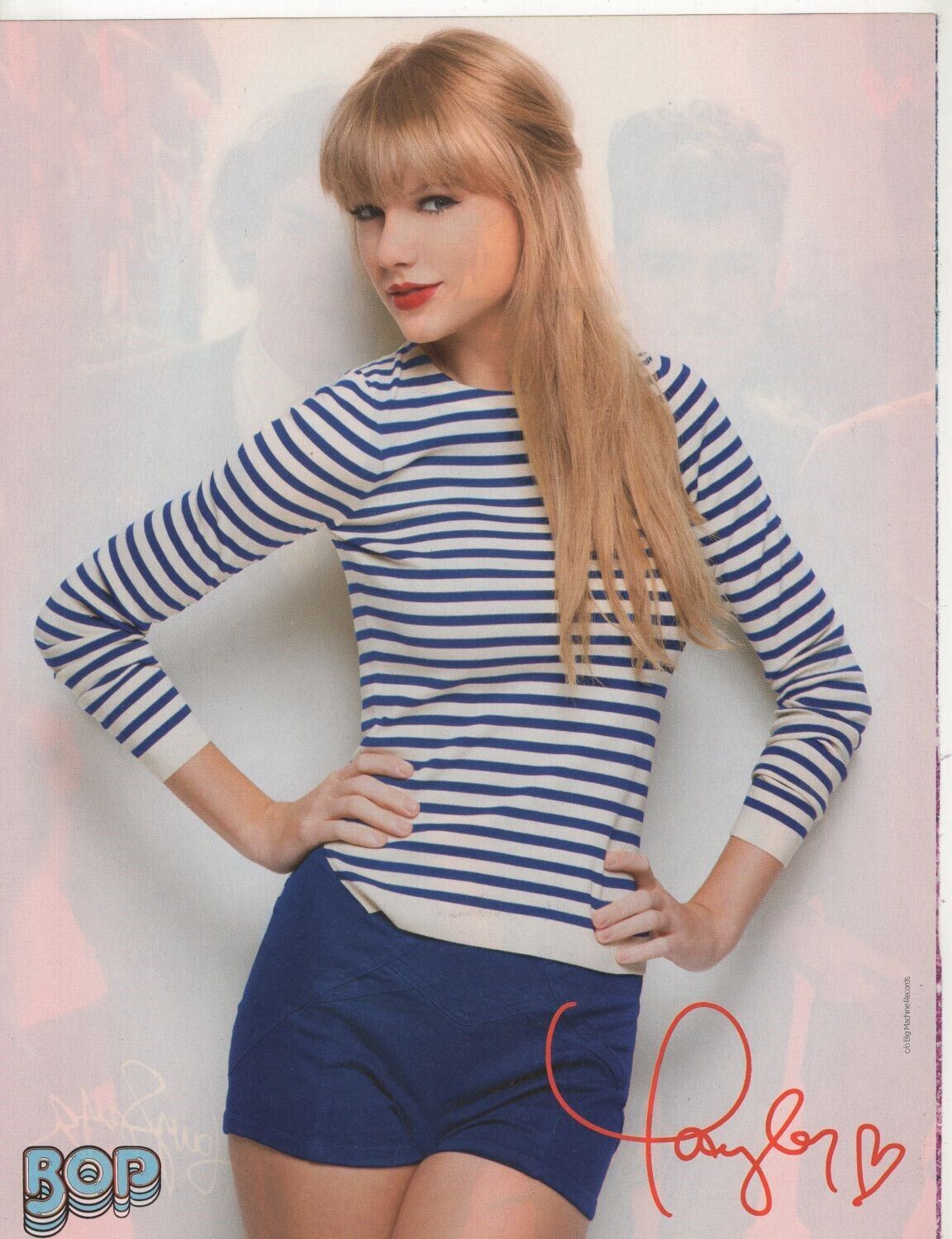 Taylor Swift stripes pinup Harry Styles picture One Direction 1D photo clippings