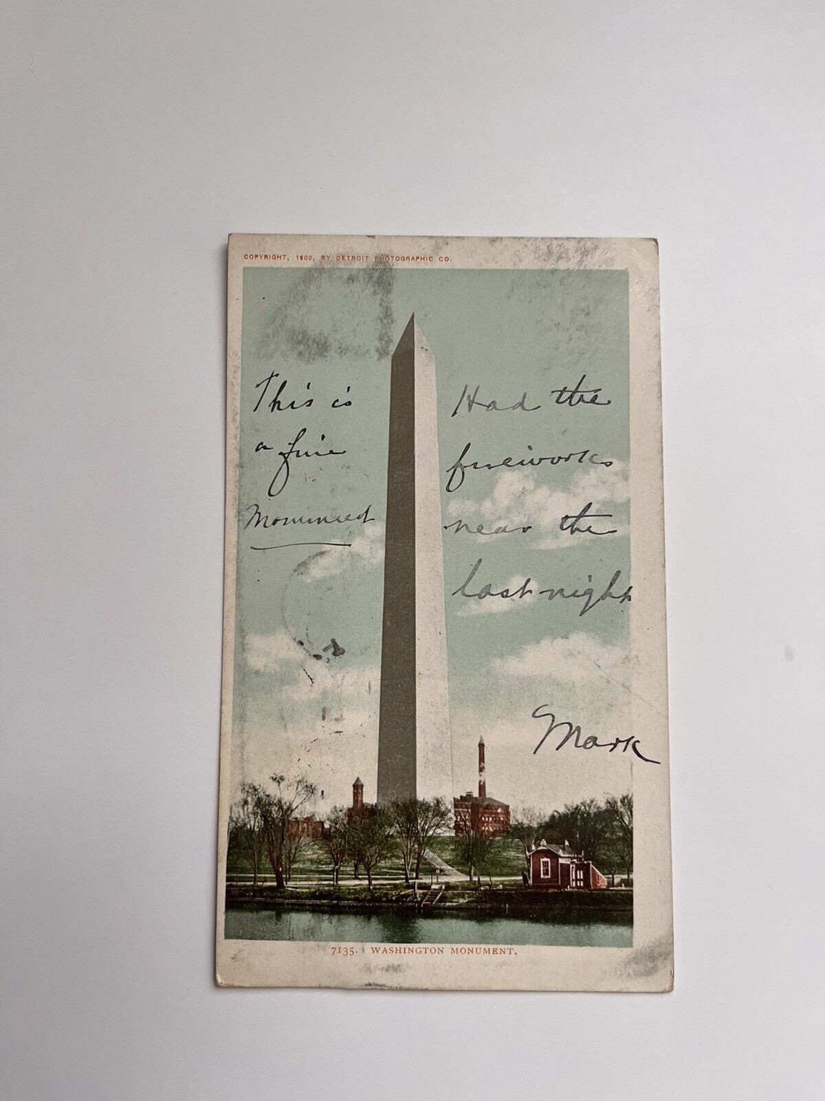 1902 UDB Washington Monument Washington D.C Postcard