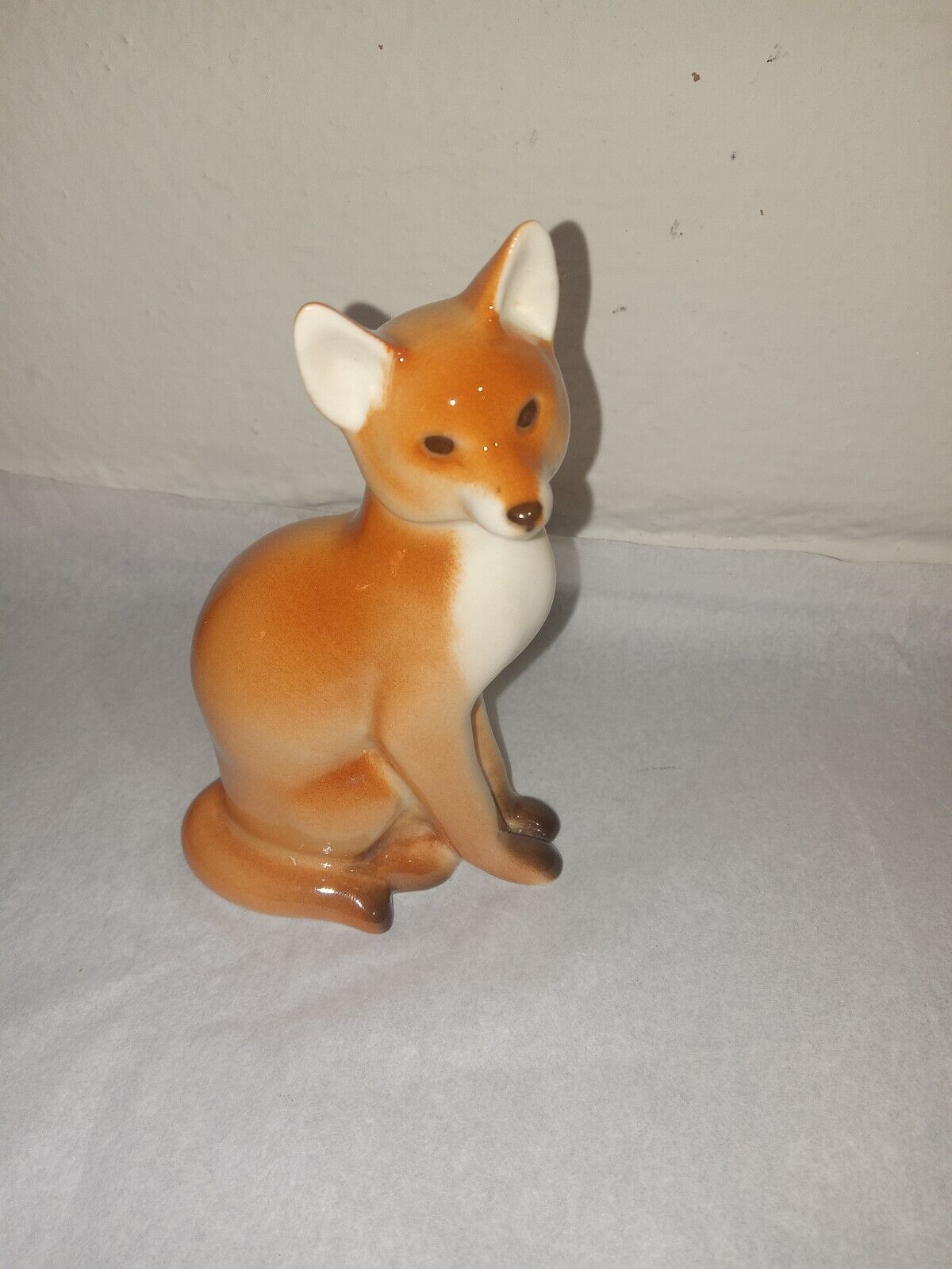 VTG Lomonosov Porcelain Fox Figurine 4.75\