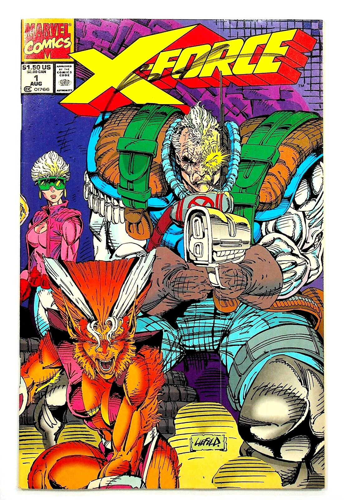 X-Force #1 Signed by Rob Liefeld Marvel Comics 1991