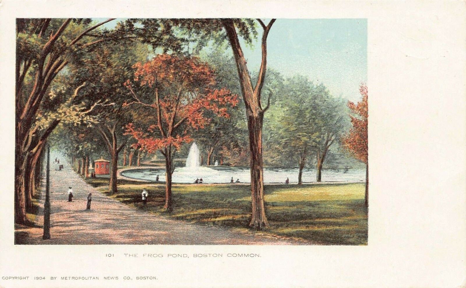 The Frog Pond, Boston Common, Boston, Mass., 1904 Postcard, Unused 