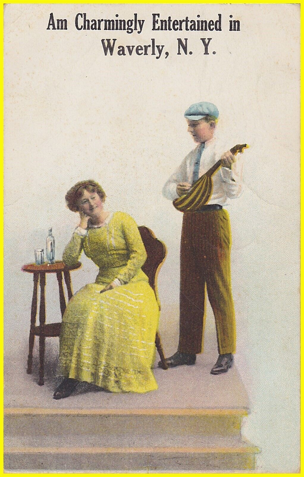 Am Charmingly Entertained in Waverly, New York - 1912