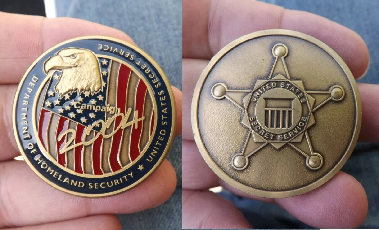 USSS Secret Service 2004 Presidential Campaign Challenge Coin