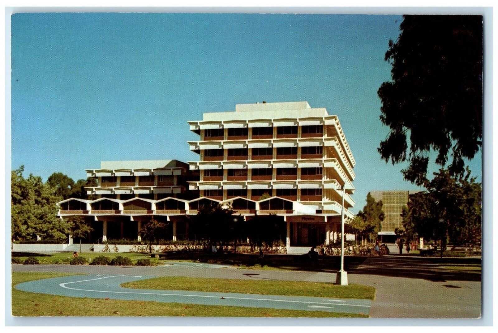 c1960 Physics Building Seaside Campus Exterior Santa Barbara California Postcard