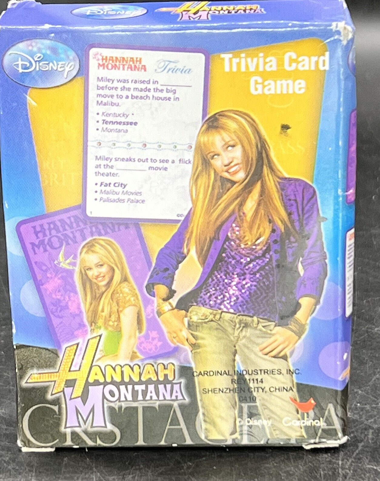 Hannah Montana Trivia Card Game Disney Channel Miley Cyrus Cardinal Industries