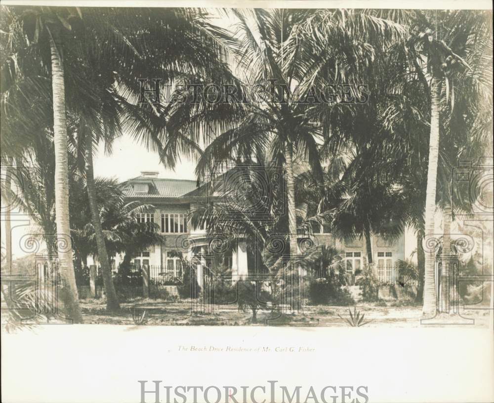 1961 Press Photo Carl Fisher Home in the Miami Area - lrb08869