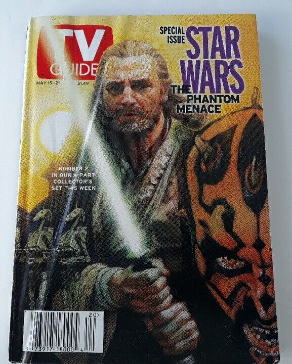 Tv Guide Star Wars The Phantom Menace 2 Of 4 Collector Covers 1999 Special Issue