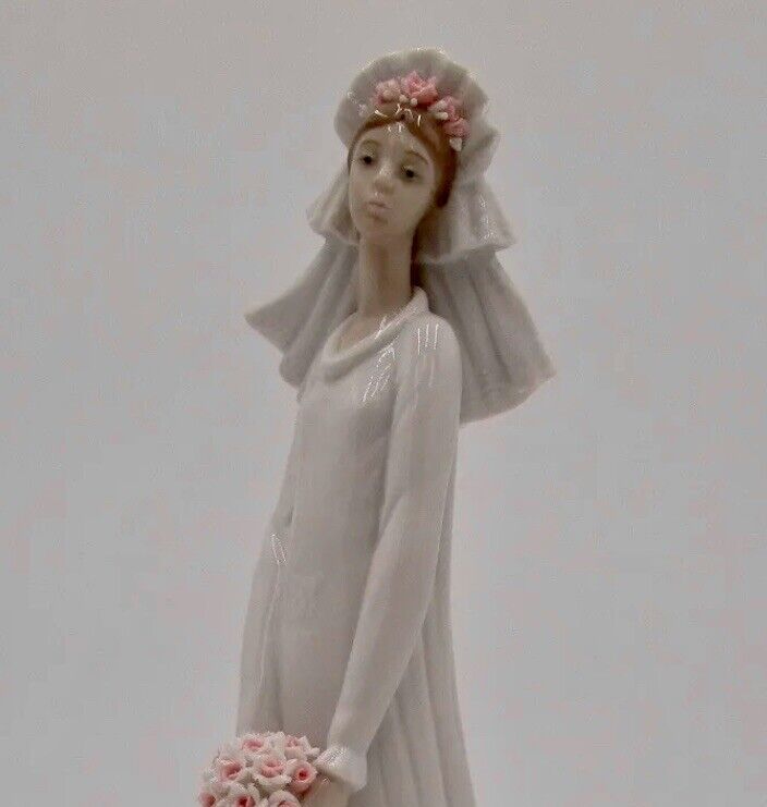 LLADRO #16329 BLUSHING BRIDE Glossy Finish Large Wedding Figure Vintage