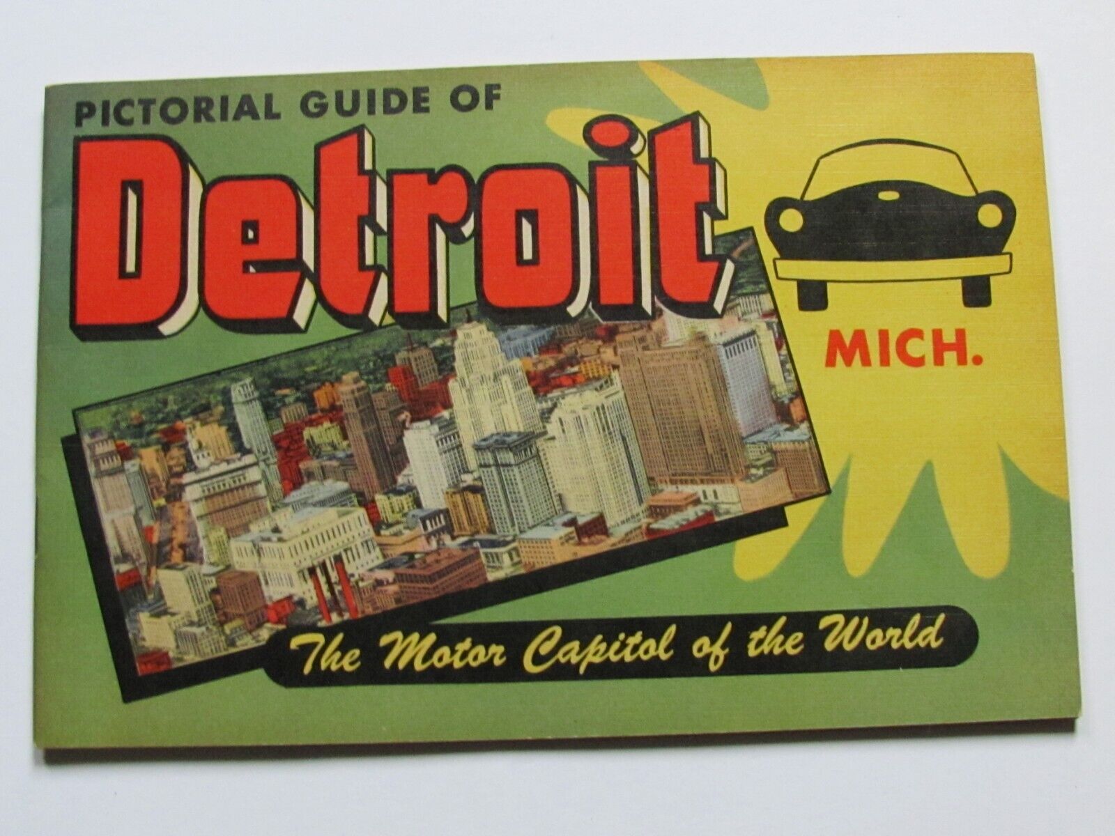 1951 BOOKLET PICTORIAL GUIDE OF DETROIT MICHIGAN THE MOTOR CAPITOL