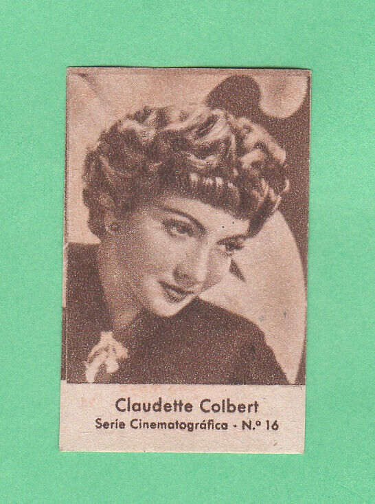 1940\'s  Claudette Colbert   Film Star Card  Very Rare Read Description