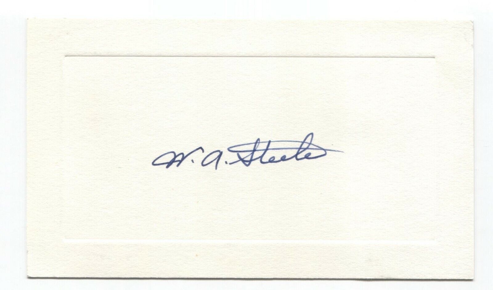 William Alexander Steele Signed Card Autographed Signature Businessman