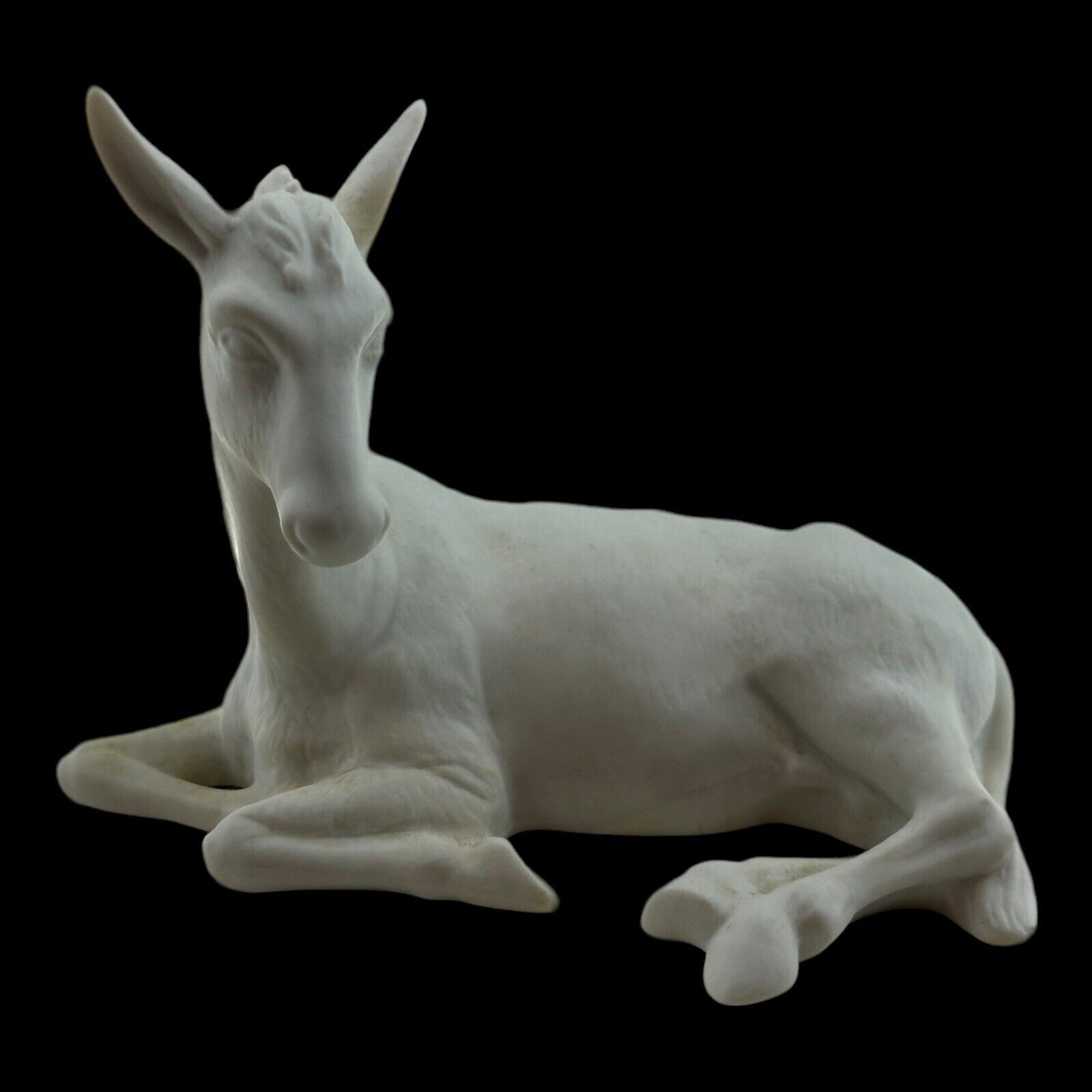 Boehm The First Noel Donkey Figurine White Porcelain Bisque Nativity Crèche VTG