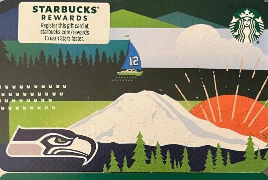 2022 Starbucks Seattle Seahawks Card NEW
