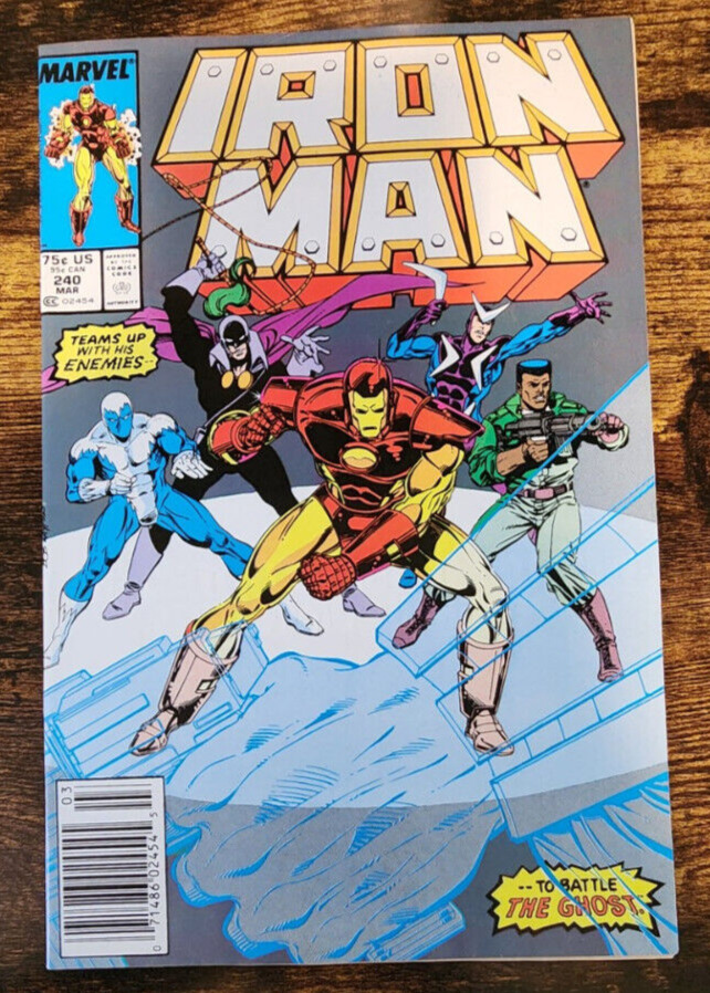 IRON MAN #240 Marvel Comics 1989 NEWSSTAND (9.4) Near Mint