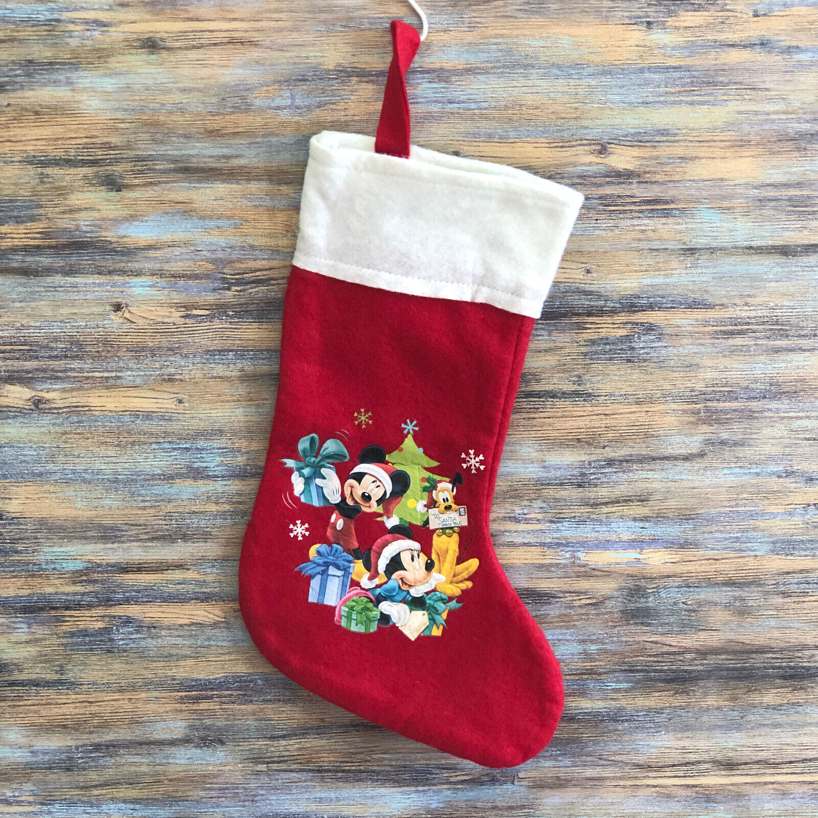 Disney Mickey Mouse and Pluto Christmas Stocking 14\