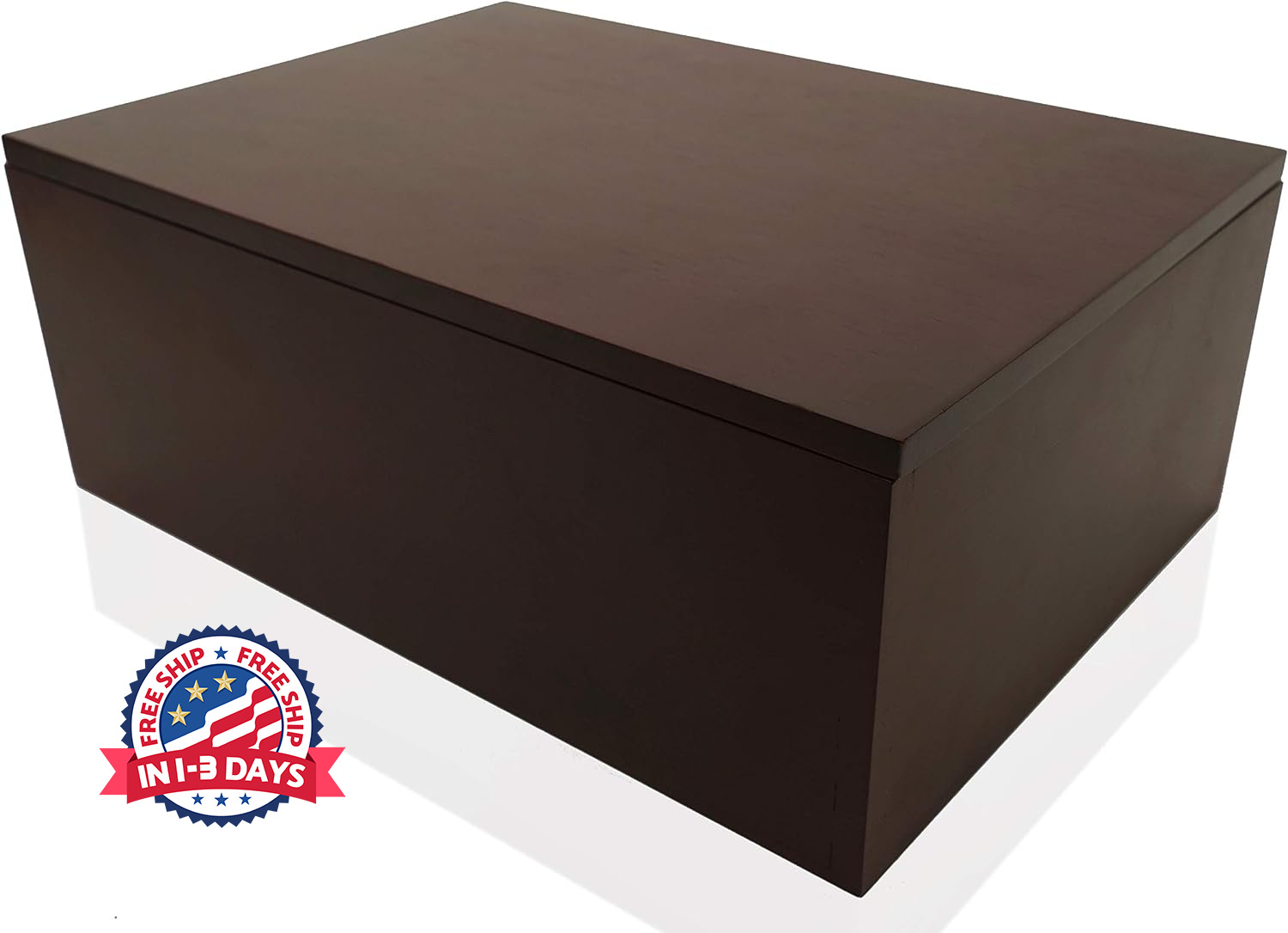Large Wooden Storage Box,Wood Keepsake Box Dark Brown Wooden Memory Box with Lid