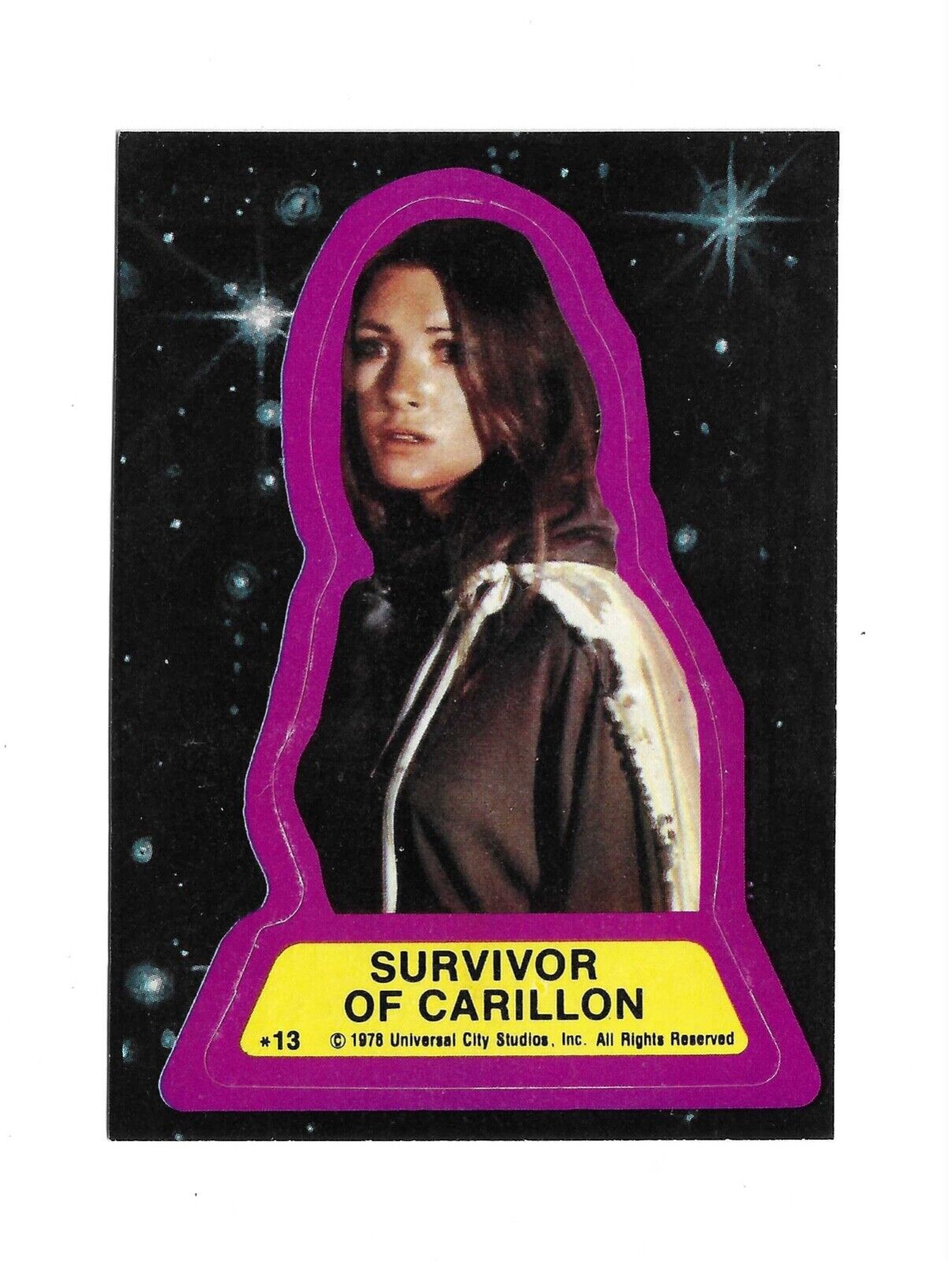 1978 Topps Battlestar Galactica Sticker #13 Survivor of Carillon