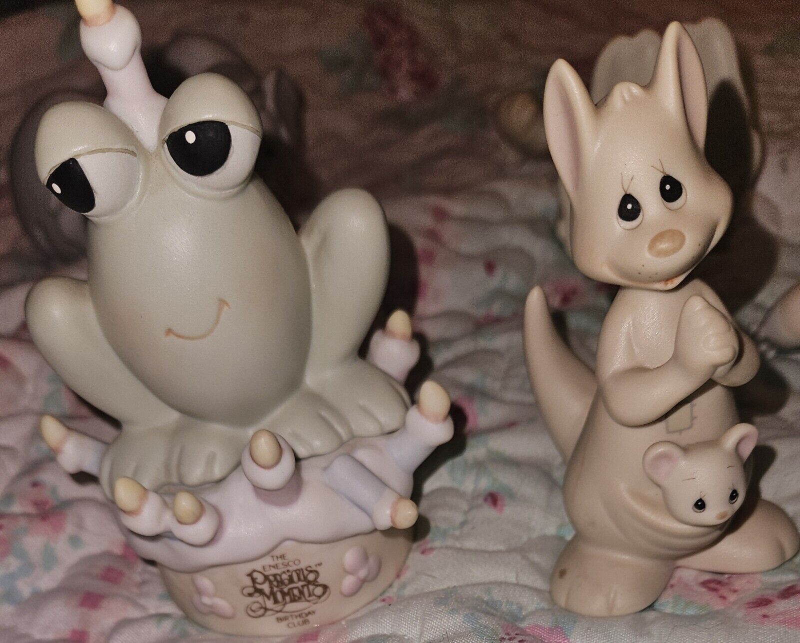 PRECIOUS MOMENTS Hoppy Birthday Hello World Figurines