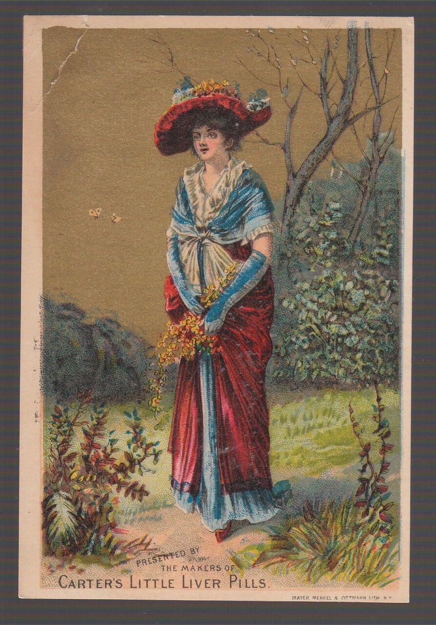[B69121] 1880\'s TRADE CARD CARTER\'S LITTLE LIVER PILLS