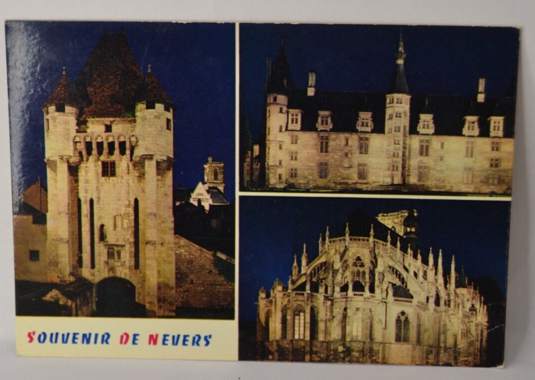 Nevers Porte du Croux Ducal Palace Cathedral - Postcard CP5