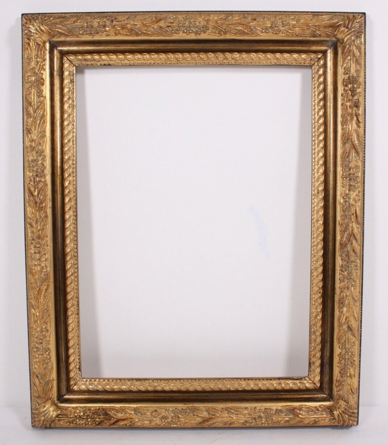 Ornate Gold Gilt Vtg 21x17 Faux Wood Resin Frame For 16x12 Painting 17th C Style