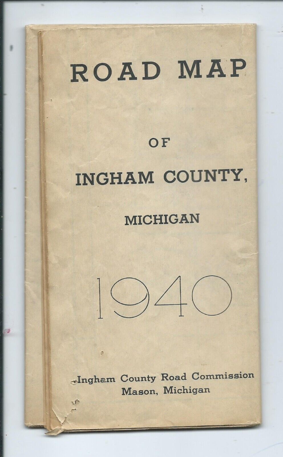 1940 Michigan INGHAM COUNTY ROAD MAP Mason Aurelius Lansing old Country Schools