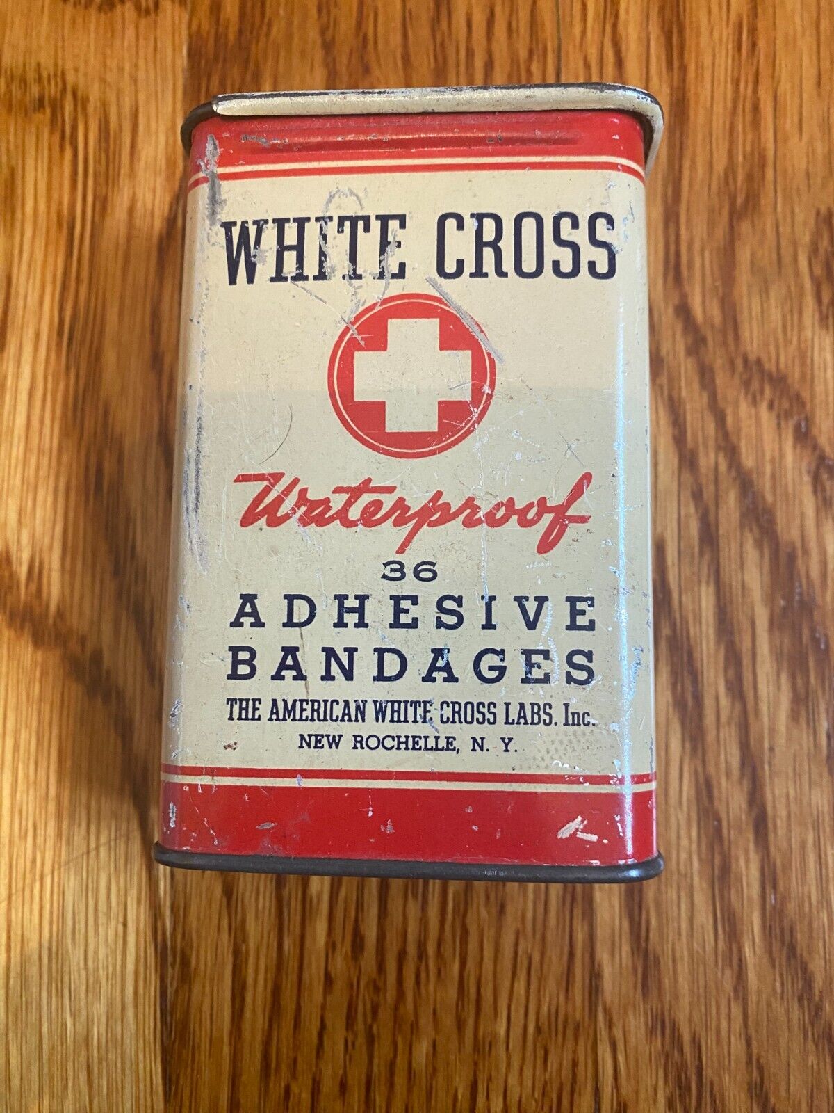 White Cross VINTAGE Tin Can Waterproof Adhesive Bandages