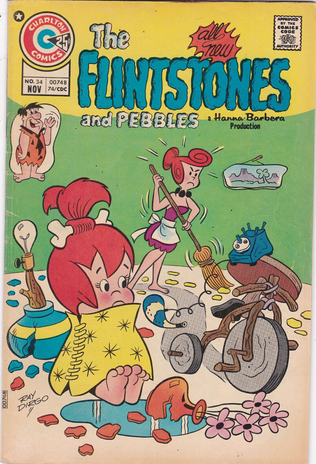 The Flintstones #34  Vol. 2 (1970-1977) Charlton Comics,Hanna-Barbera