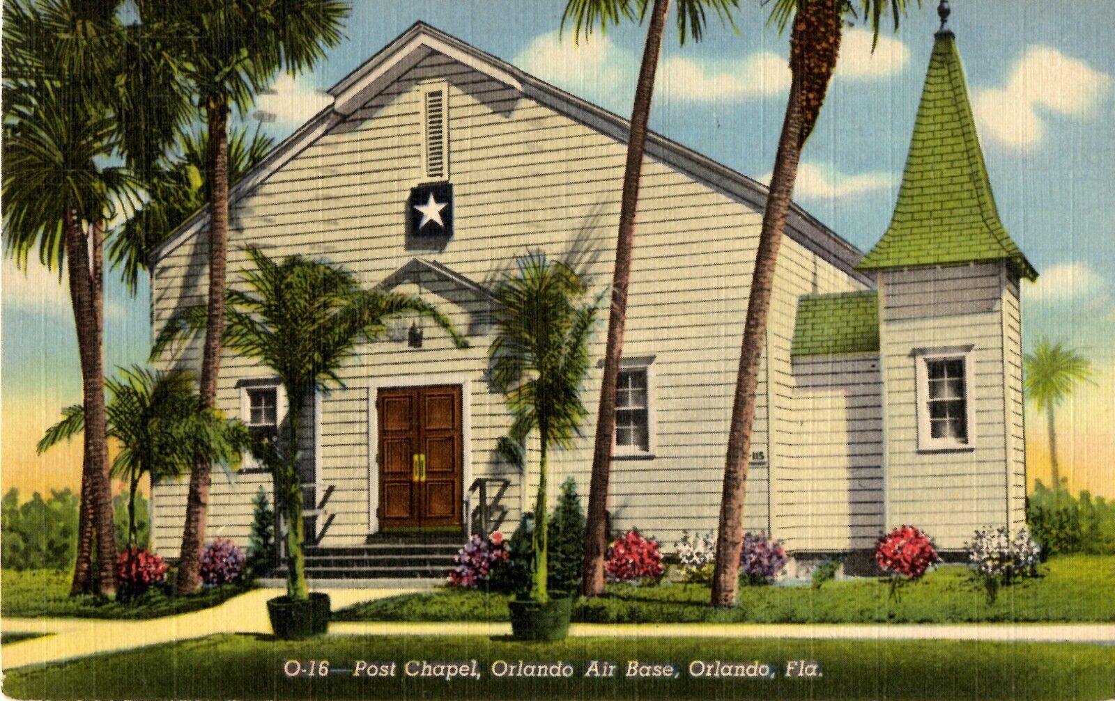 Postcard Post Chapel Orlando Air Base Orlando Florida 1007