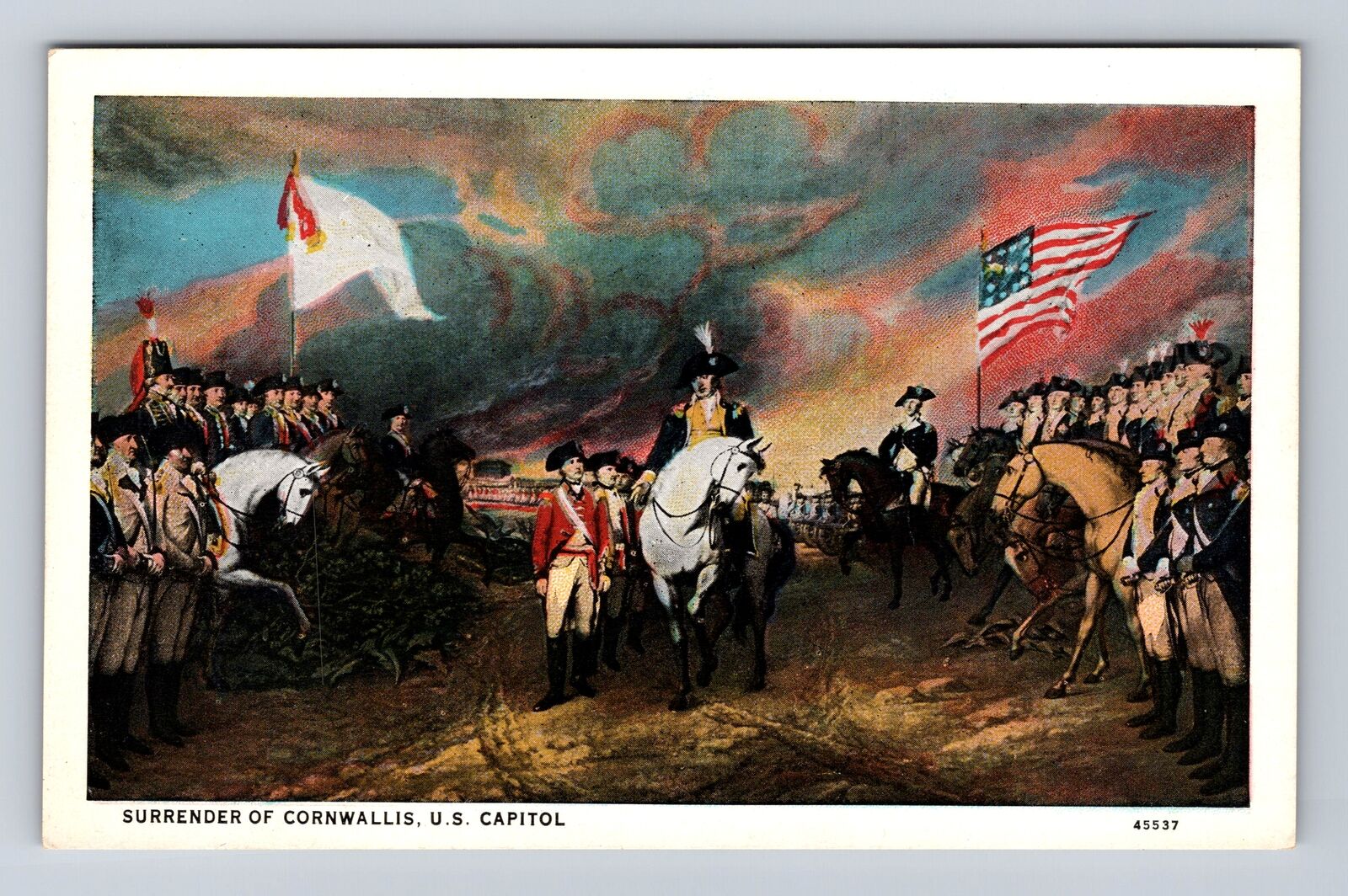 Washington DC, Painting in Rotunda of Capitol, Antique Vintage Souvenir Postcard