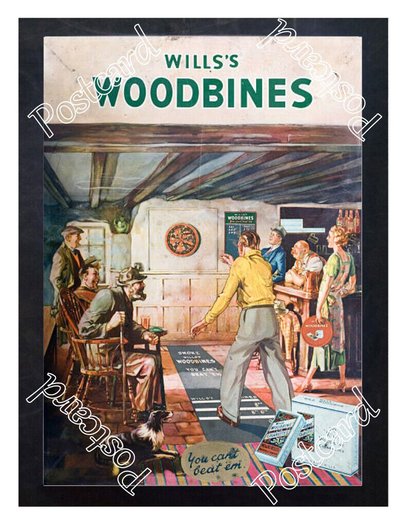 Historic Wills\'s Woodbine cigarettes 1930s Advertising Postcard
