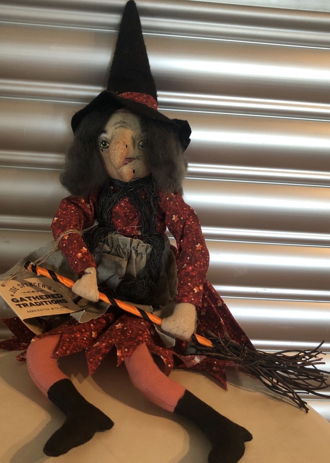 Joe Spencer\'s Gathered Traditions Paprika Witch Halloween Handcrafted Doll